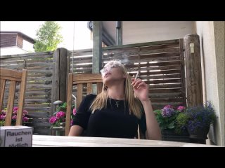 smoking in the garden